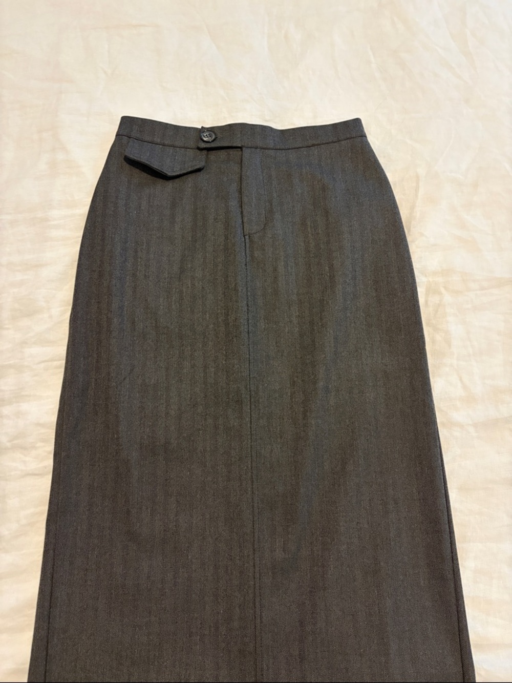 Rinascimento Dark Gray Maxi Pencil Skirt